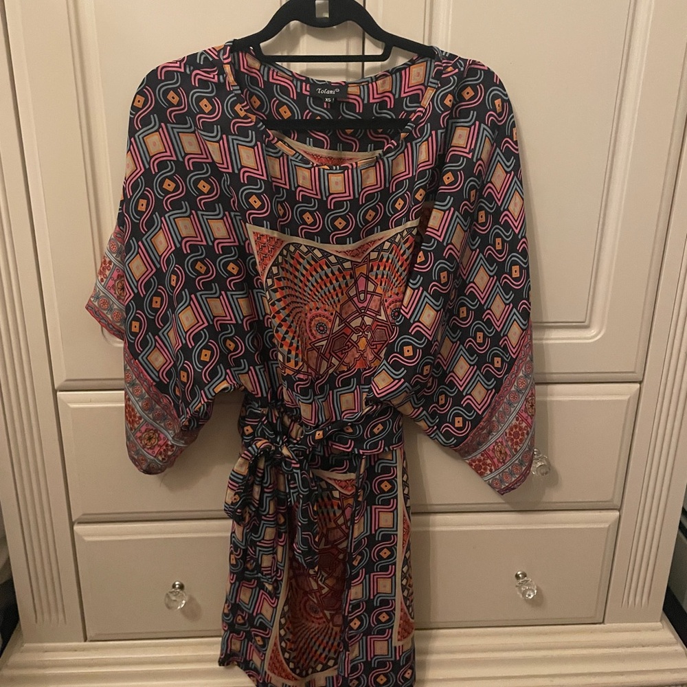 Tolani Multicolor Geometric Dress